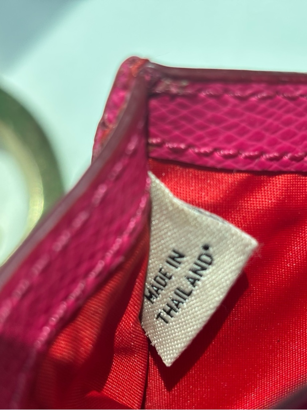 Coach Red & Fushia Pink Credit Card Holder - Picture 3 of 3